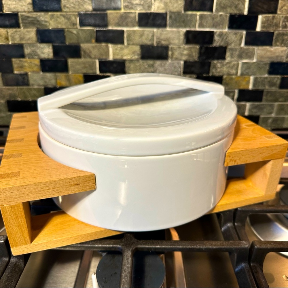 Dansk Cafe Blanc Framework Casserole and Stand Vintage 90’s Modern and Clean!!!
